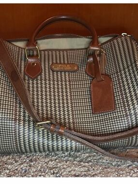 Polo Ralph Lauren Vintage houndstooth Speedy tote 2 way